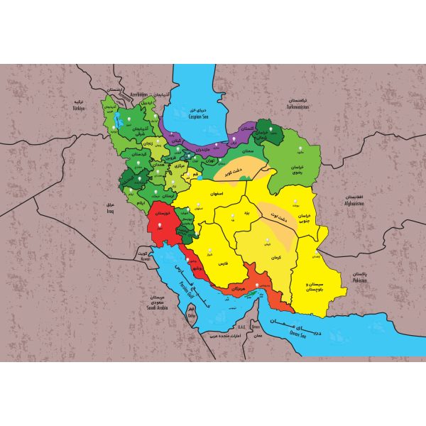 جورچین فومی64 قطعه - نقشه ایران